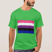Geschlechtsfluidflagge T-Shirt (Vorderseite)