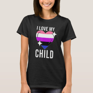 Geschlechtsnahe Pride Flag Herz I Liebe mein Gesch T-Shirt