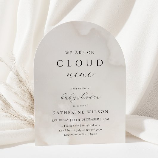 Geschlechtsneutral auf Cloud Nine Baby Dusche Einladung