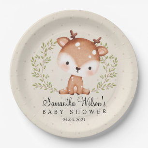 Geschlechtsneutral Baby Fawn Little Deer Baby Show Pappteller