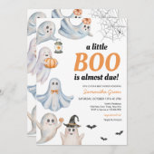 Geschlechtsneutral eine kleine Boo Baby Dusche Einladung (Vorne/Hinten)