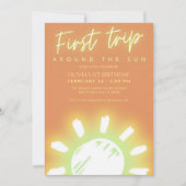 Geschlechtsneutral Erste Reise rund um den Sonnenh Einladung (Vorderseite)