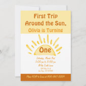 Geschlechtsneutral Erste Reise rund um den Sonnenh Einladung (Vorderseite)