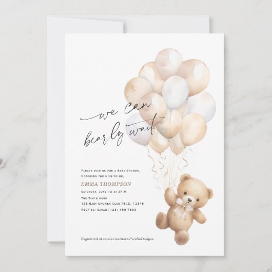 Geschlechtsneutral können wir Babydusche frühzeiti Einladung (Vorderseite)