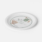 Geschlechtsneutral können wir Babydusche frühzeiti Pappteller (Schrägansicht)