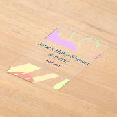 Geschlechtsneutrale abstrakte Formen Babydusche Acryleinladungen (Ablage )