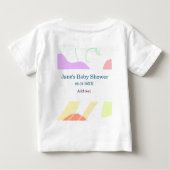Geschlechtsneutrale abstrakte Formen Babydusche Baby T-shirt (Rückseite)