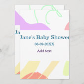 Geschlechtsneutrale abstrakte Formen Babydusche Einladung (Vorne/Hinten)