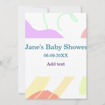 Geschlechtsneutrale abstrakte Formen Babydusche