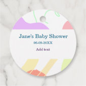 Geschlechtsneutrale abstrakte Formen Babydusche Geschenkanhänger (Rückseite)