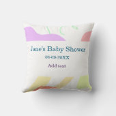 Geschlechtsneutrale abstrakte Formen Babydusche Kissen (Rückseite)