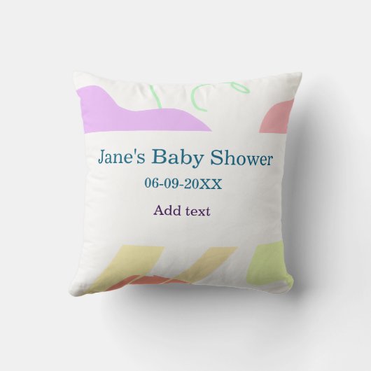 Geschlechtsneutrale abstrakte Formen Babydusche Kissen (Rückseite)