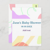 Geschlechtsneutrale abstrakte Formen Babydusche Postkarte (Vorne/Hinten)