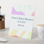 Geschlechtsneutrale abstrakte Formen Babydusche Sockelschild (In SItu)