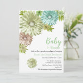 Geschlechtsneutrale Baby-In-Blüte-Geschlechtsenthü Einladung (Stehend Vorderseite)