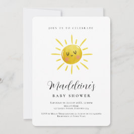 Geschlechtsneutrale Baby-Shower-Einladung Sonnensc Einladung