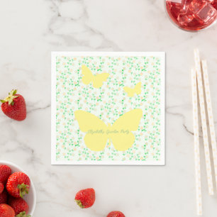 Geschlechtsneutrale Babyparty mit Gartenparty-Them Serviette