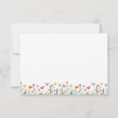 Geschlechtsneutrale Blütendusche Wildblume Mitteilungskarte (Rückseite)