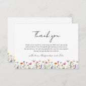 Geschlechtsneutrale Blütendusche Wildblume Mitteilungskarte (Vorne/Hinten)