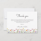 Geschlechtsneutrale Blütendusche Wildblume Mitteilungskarte (Vorderseite)