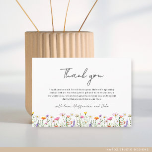 Geschlechtsneutrale Blütendusche Wildblume Mitteilungskarte