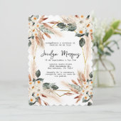 geschlechtsneutrale Boho-Einladung Einladung (Stehend Vorderseite)