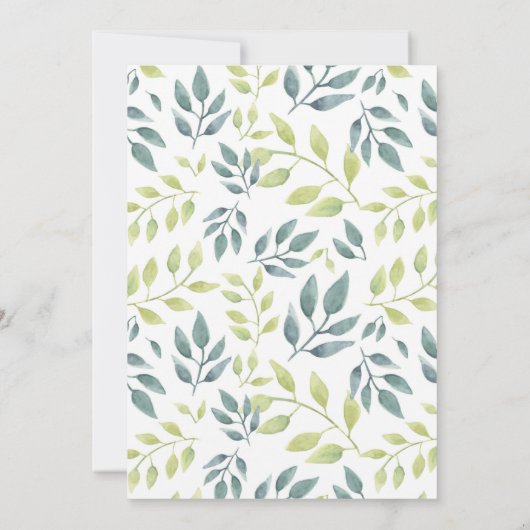 Geschlechtsneutrale Boho Safari-Tiere Babydusche Einladung (Rückseite)