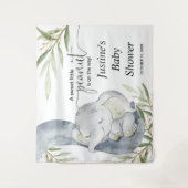 Geschlechtsneutrale Elefantendusche Wandteppich (Vorderseite)