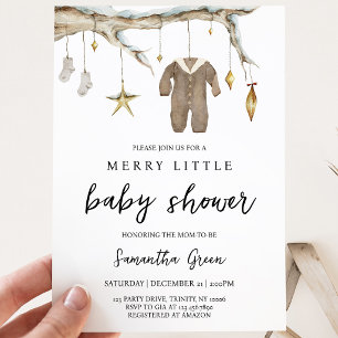 Geschlechtsneutrale fröhliche Babyparty Einladung