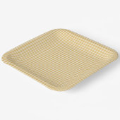 Geschlechtsneutrale gelbe Gingham-Papierplatte Pappteller (Gewinkelt)