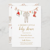 Geschlechtsneutrale kleine Babydusche Einladung (Vorne/Hinten)