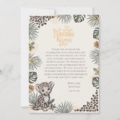Geschlechtsneutrale Leopard Cub Danke Baby Shower (Vorderseite)