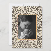 Geschlechtsneutrale Leopard Cub Danke Baby Shower (Rückseite)