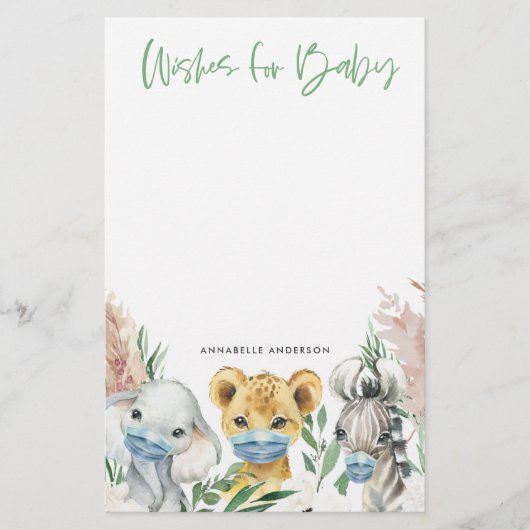 Geschlechtsneutrale Maskenwünsche für gelassen Säu Briefpapier (Vorderseite)