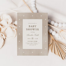 Geschlechtsneutrale minimalistische Babyparty fürs