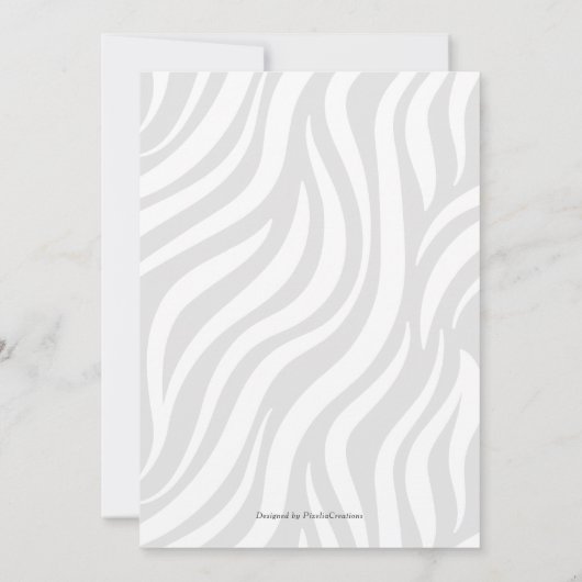 Geschlechtsneutrale moderne niedliche Dschungelbab Einladung (Rückseite)