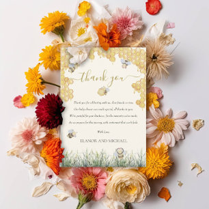 Geschlechtsneutrale Mommy to Bee Honey Niedlich Ba Dankeskarte