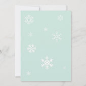 Geschlechtsneutrale Niedliche Eule-Winterbabydusch Einladung (Rückseite)