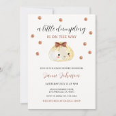 Geschlechtsneutrale Niedliche Kleine Dumpling Baby Einladung (Vorderseite)