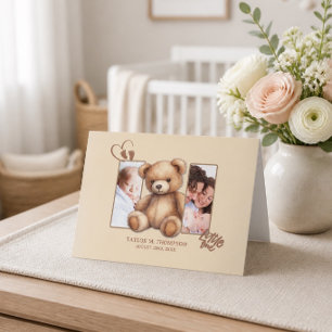Geschlechtsneutrale personalisierte Baby-Foto Karte
