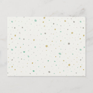 Geschlechtsneutrale Punkte - aquamarines Gold und Postkarte