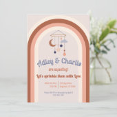 Geschlechtsneutrale Retro Groovy Rainbow Baby Show (Stehend Vorderseite)