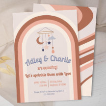 Geschlechtsneutrale Retro Groovy Rainbow Baby Show