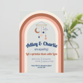 Geschlechtsneutrale Retro Groovy Rainbow Baby Show (Stehend Vorderseite)