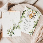 Geschlechtsneutrale Safari-Tiere Babydusche Einladung