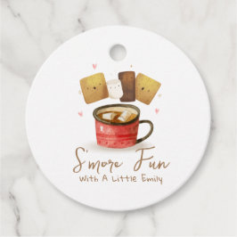 Geschlechtsneutrale S'more Fun Fall Babydusche Geschenkanhänger