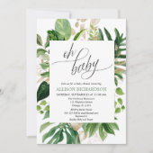 Geschlechtsneutrale tropische Golddusche Einladung (Vorderseite)