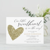 Geschlechtsneutrale Valentine Goldbrause Einladung (Stehend Vorderseite)