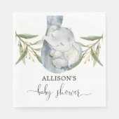 Geschlechtsneutrale Wasserfarbe des Babyelefons Serviette (Vorderseite)