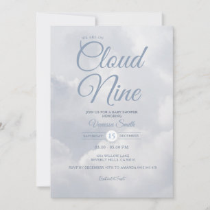 Geschlechtsneutrale We Are On Cloud Nine Baby Show Einladung